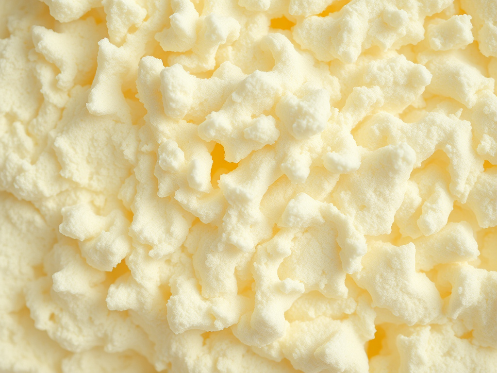 Close-up texture of cured spray foam insulation material